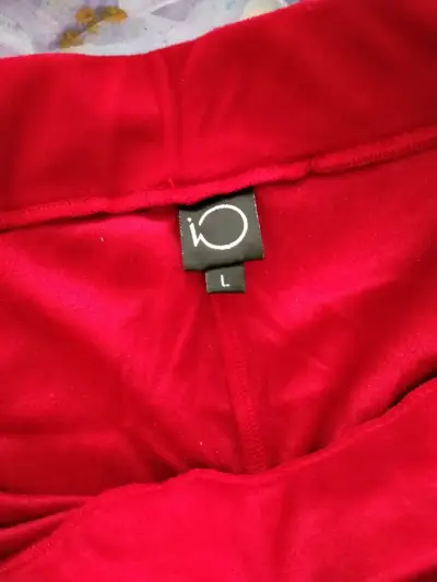 Pantalones rojos mujer Suede. - miniatura 5