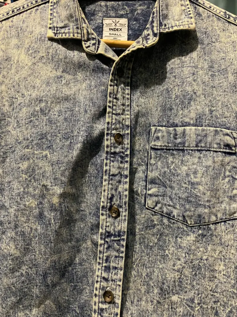 Camisa mezclilla lavado claro hombre. - 3