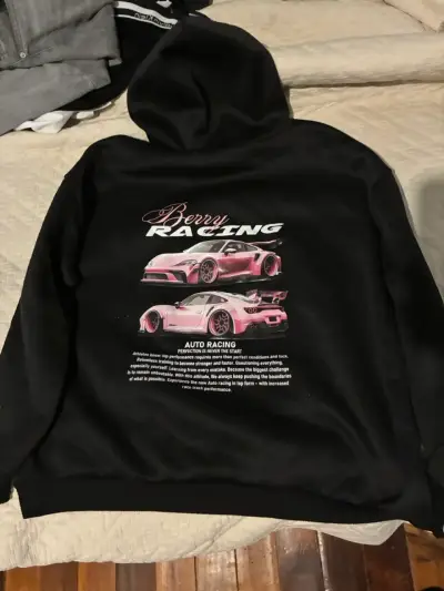 Polerón negro auto racing - miniatura 1