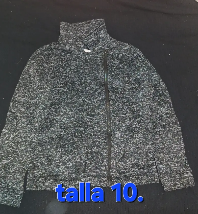 Abrigo infantil gris con capucha - 3