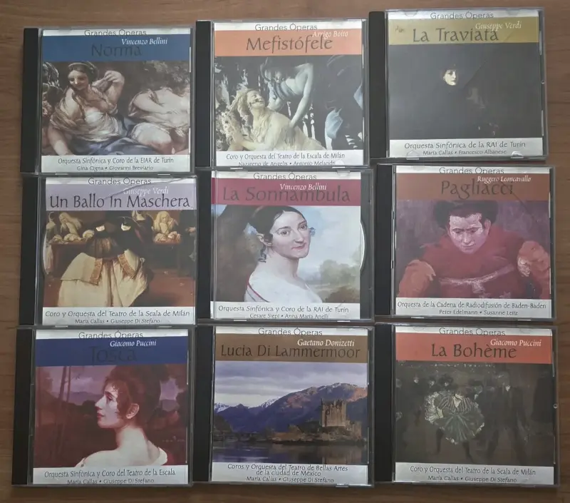 Colección de 8 CDs de ópera clásica