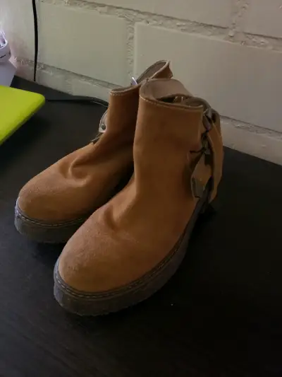 Botines café de gamuza - miniatura 5