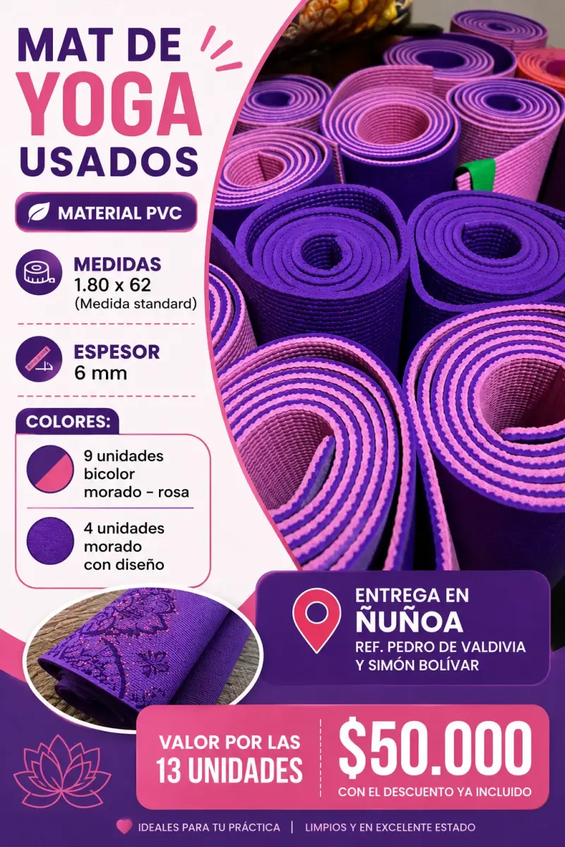 Mat de yoga de PVC usados.