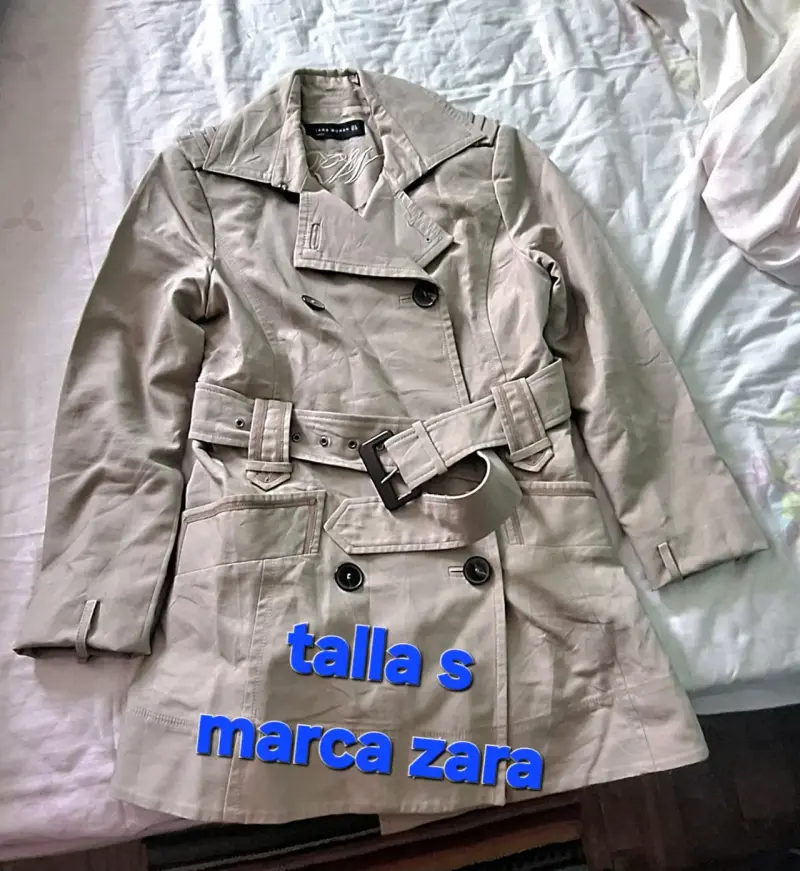 Abrigo beige Zara talla S