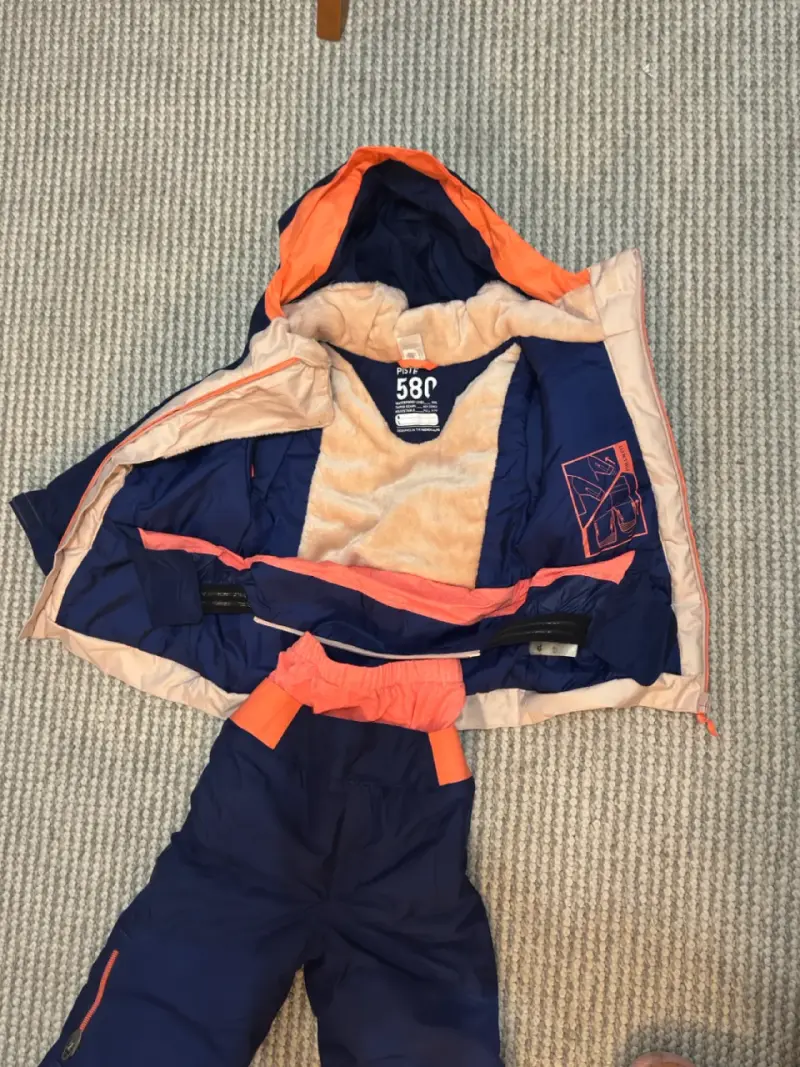Chaqueta niños azul y naranjo - 4