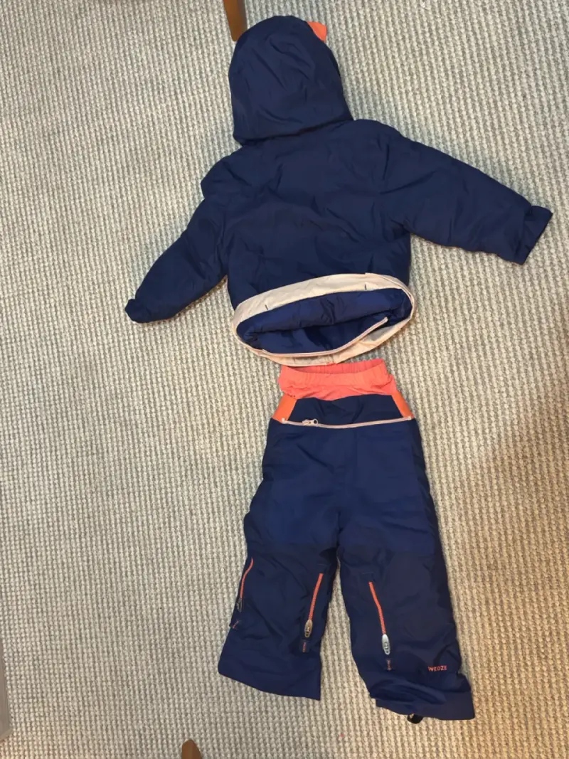 Chaqueta niños azul y naranjo - 5