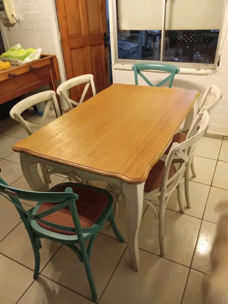 Comedor Vittoria Blanco + 6 Sillas - 2