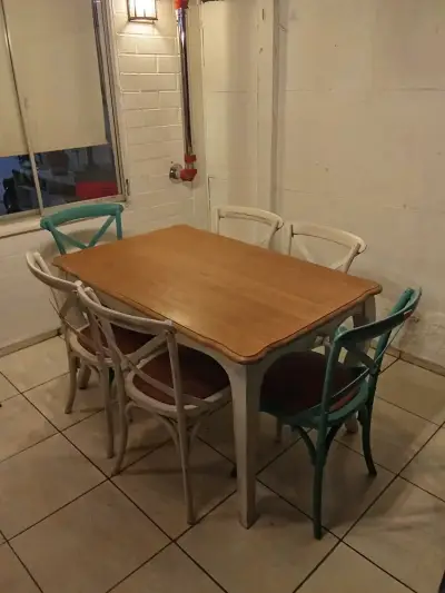Comedor Vittoria Blanco + 6 Sillas - miniatura 3