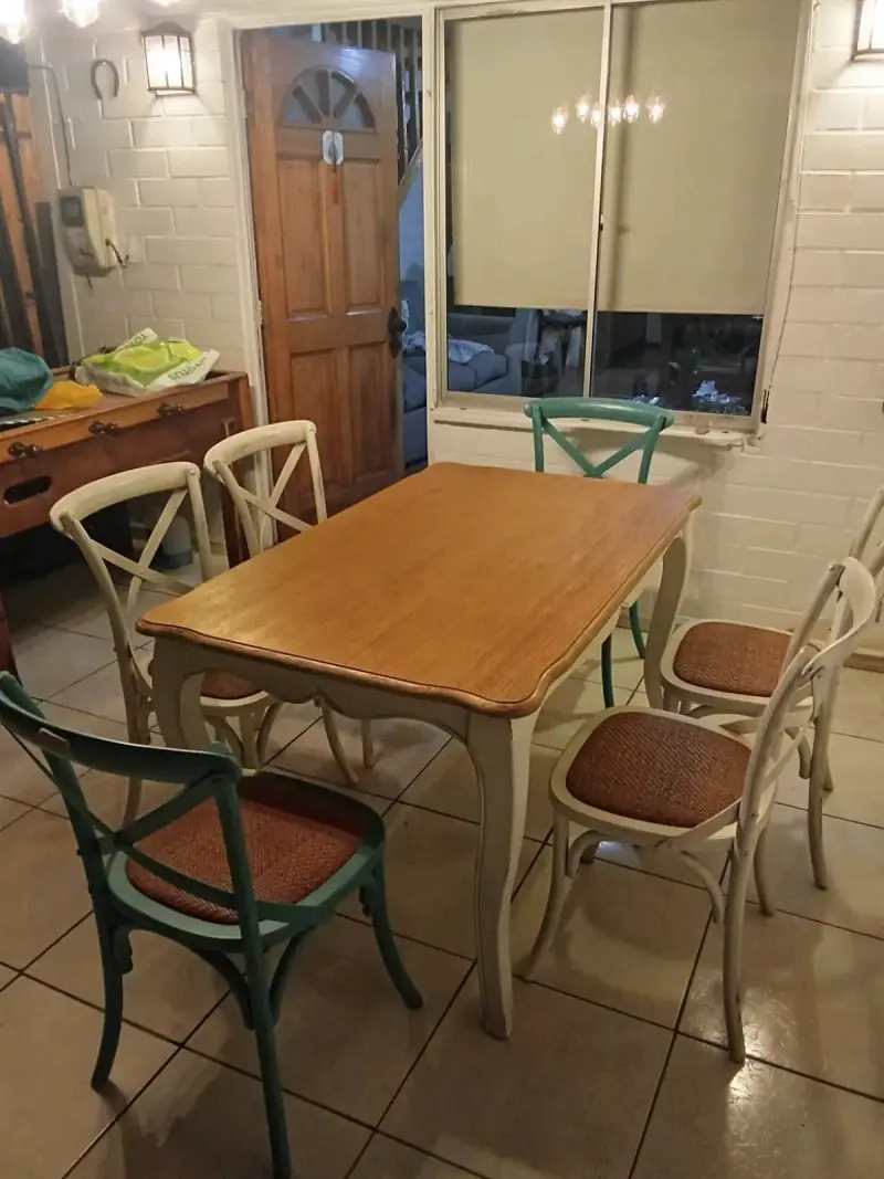Comedor Vittoria Blanco + 6 Sillas - 4