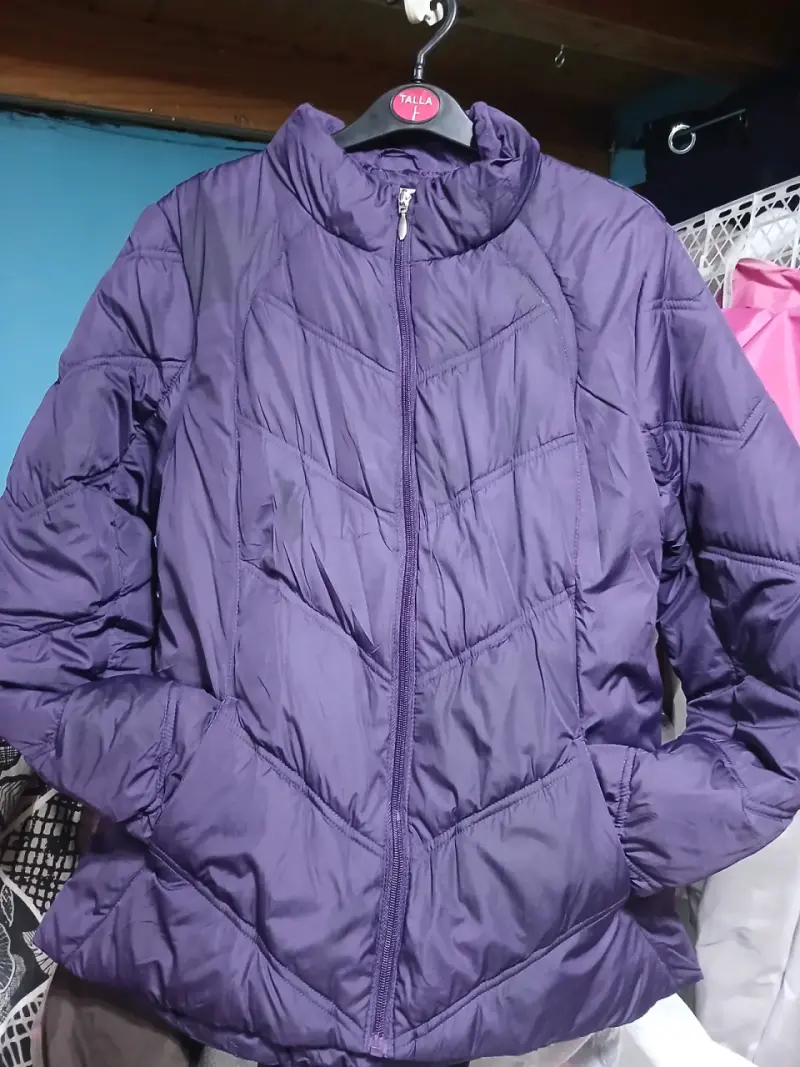 Chaqueta acolchada morada - 1