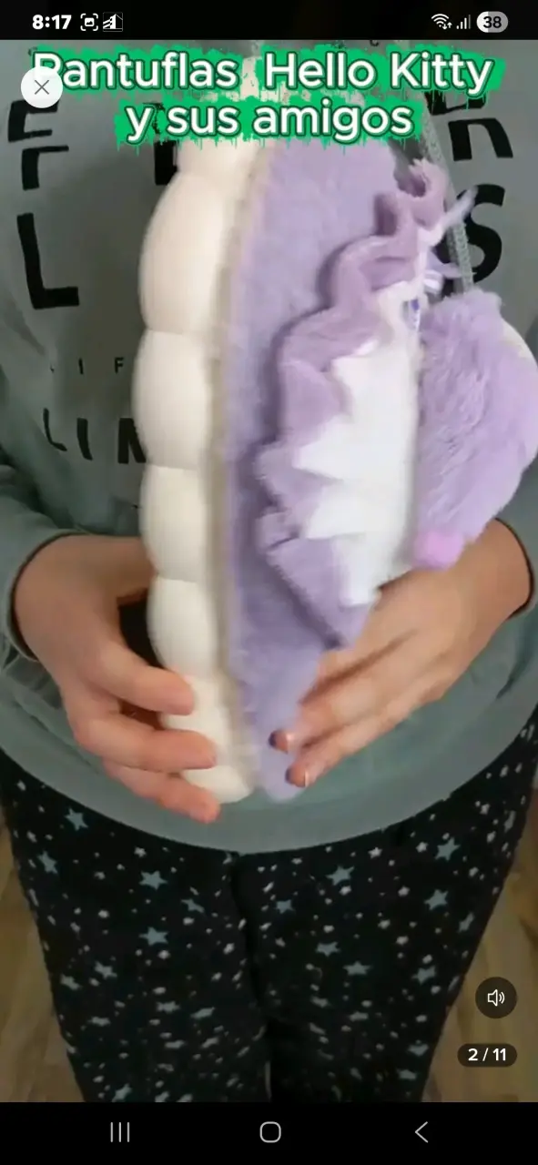 Pantuflas Kawaii Kuromi Lilas - 3