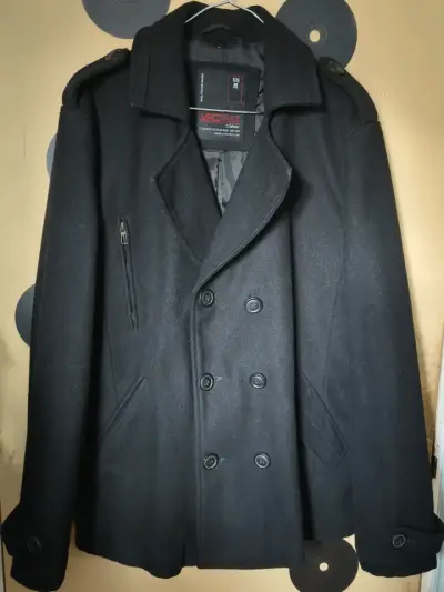 Abrigo negro elegante M - miniatura 1