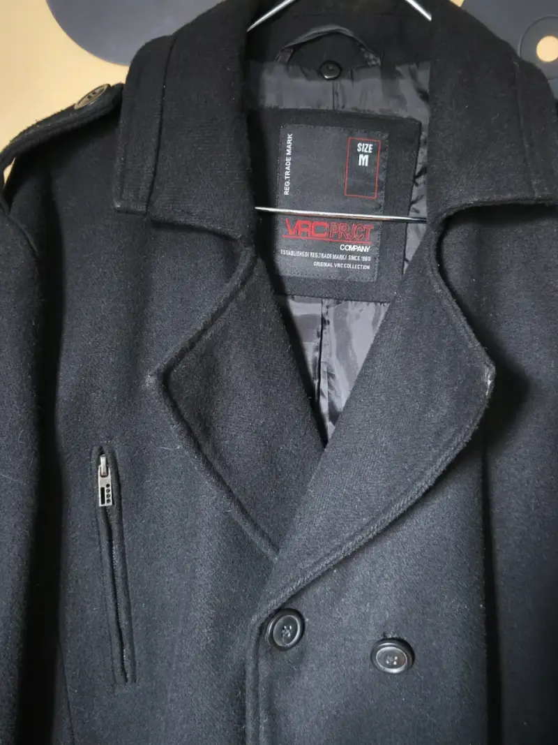 Abrigo negro elegante M - 2