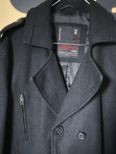 Abrigo negro elegante M - miniatura 2