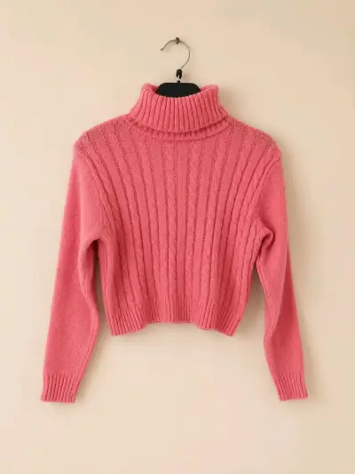 Sweater rosado cuello alto XS - miniatura 2