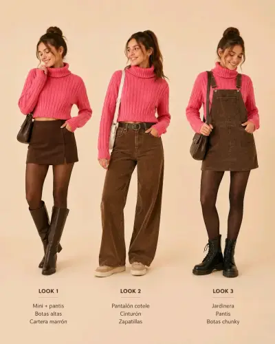 Sweater rosado cuello alto XS - miniatura 4