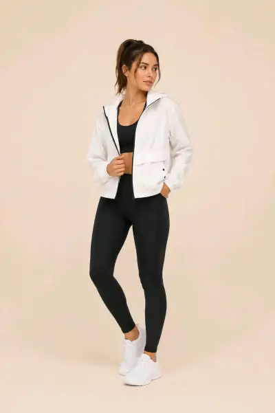 Chaqueta deportiva blanca mujer M - miniatura 1