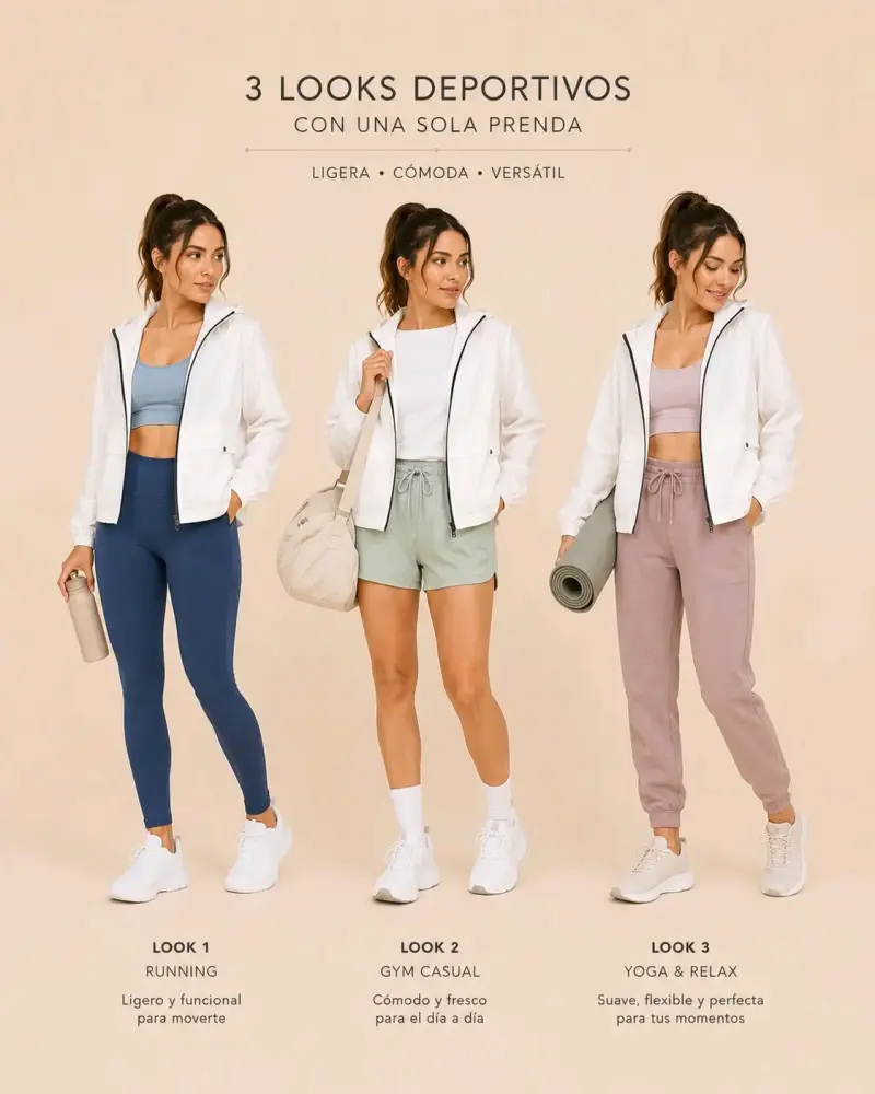 Chaqueta deportiva blanca mujer M - 5