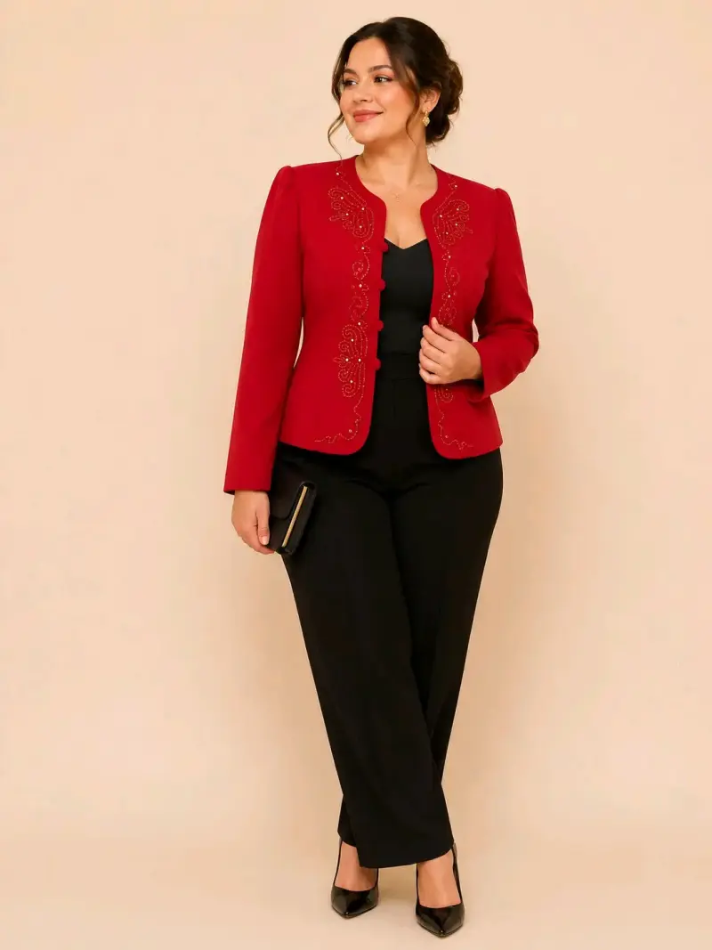 Chaqueta / Blazer roja elegante - 1