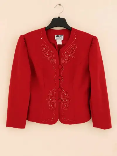 Chaqueta / Blazer roja elegante - miniatura 2