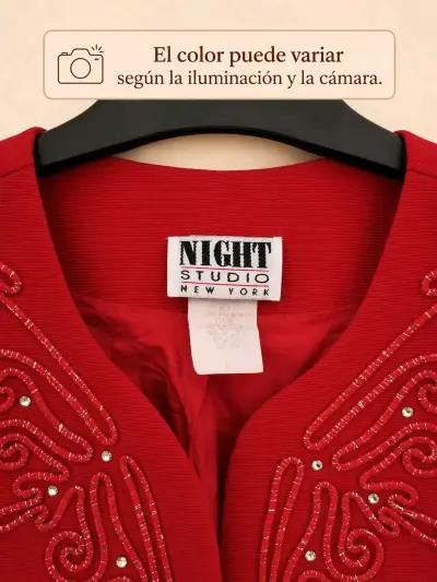 Chaqueta / Blazer roja elegante - miniatura 4
