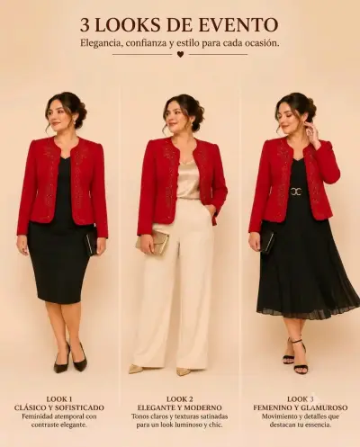 Chaqueta / Blazer roja elegante - miniatura 6