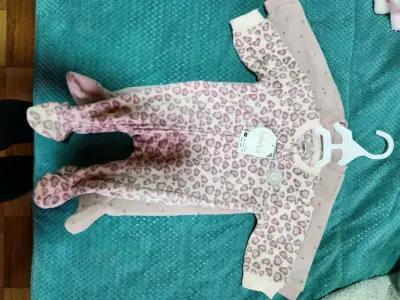 Pijamas de bebé niña rosado 0/3 meses - miniatura 1