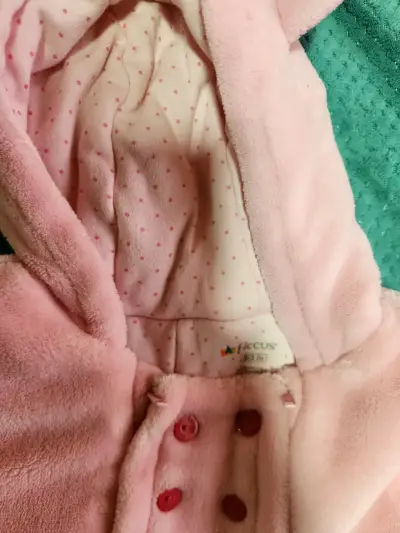 Enterito polar rosado bebé 0/3 meses - miniatura 2
