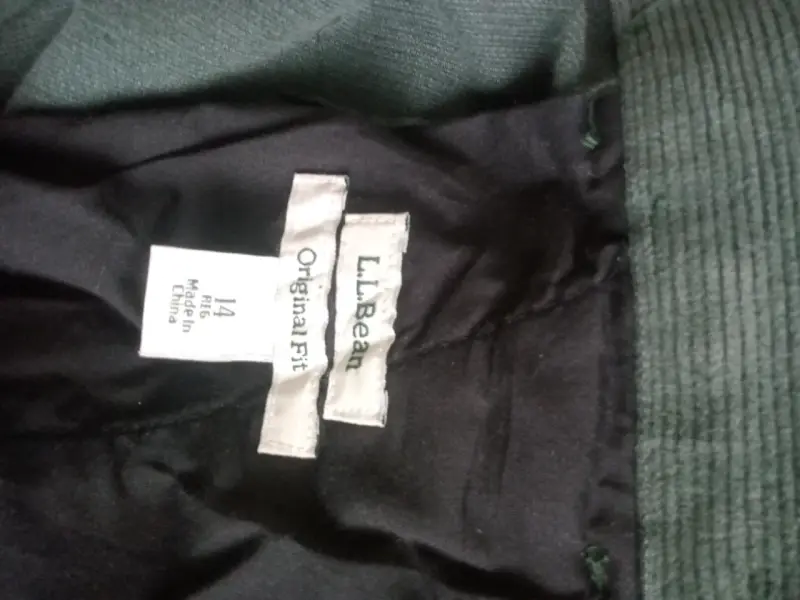Pantalones verde oscuro de pana L l. Bean - 2