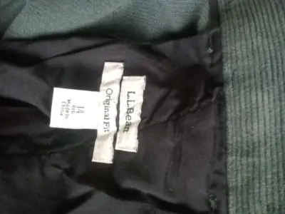 Pantalones verde oscuro de pana L l. Bean - miniatura 2