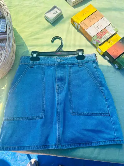 Minifalda denim azul mujer - miniatura 1