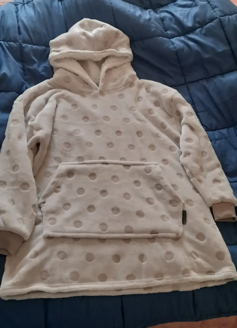 Sudadera polar de puntos gris - 3