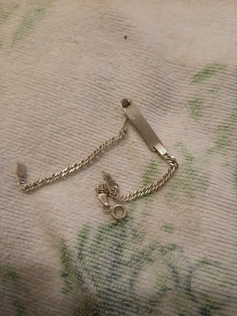 Pulsera de plata con cadena - 1