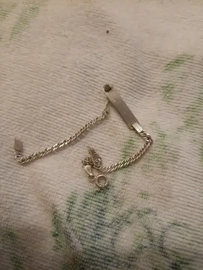 Pulsera de plata con cadena - miniatura 1