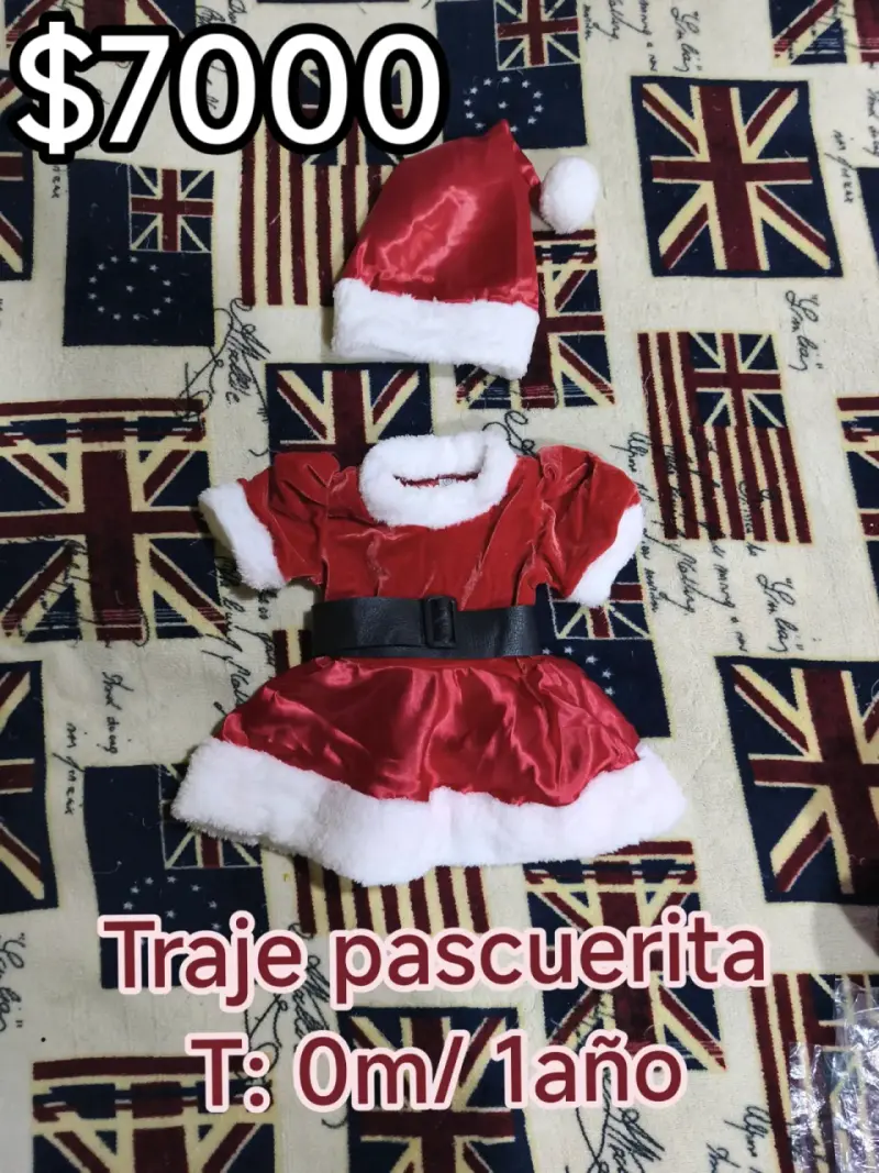 Traje navideño bebé rojo