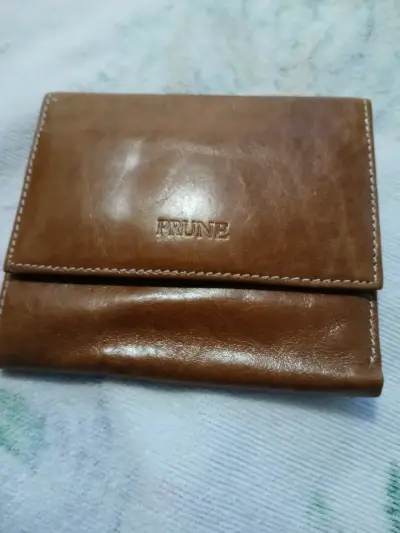 Billetera de cuero marrón Prune - miniatura 1