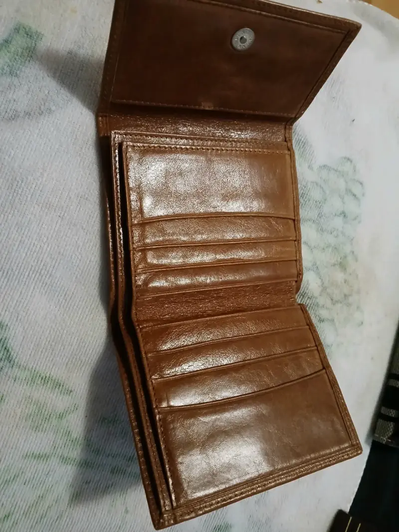 Billetera de cuero marrón Prune - 2