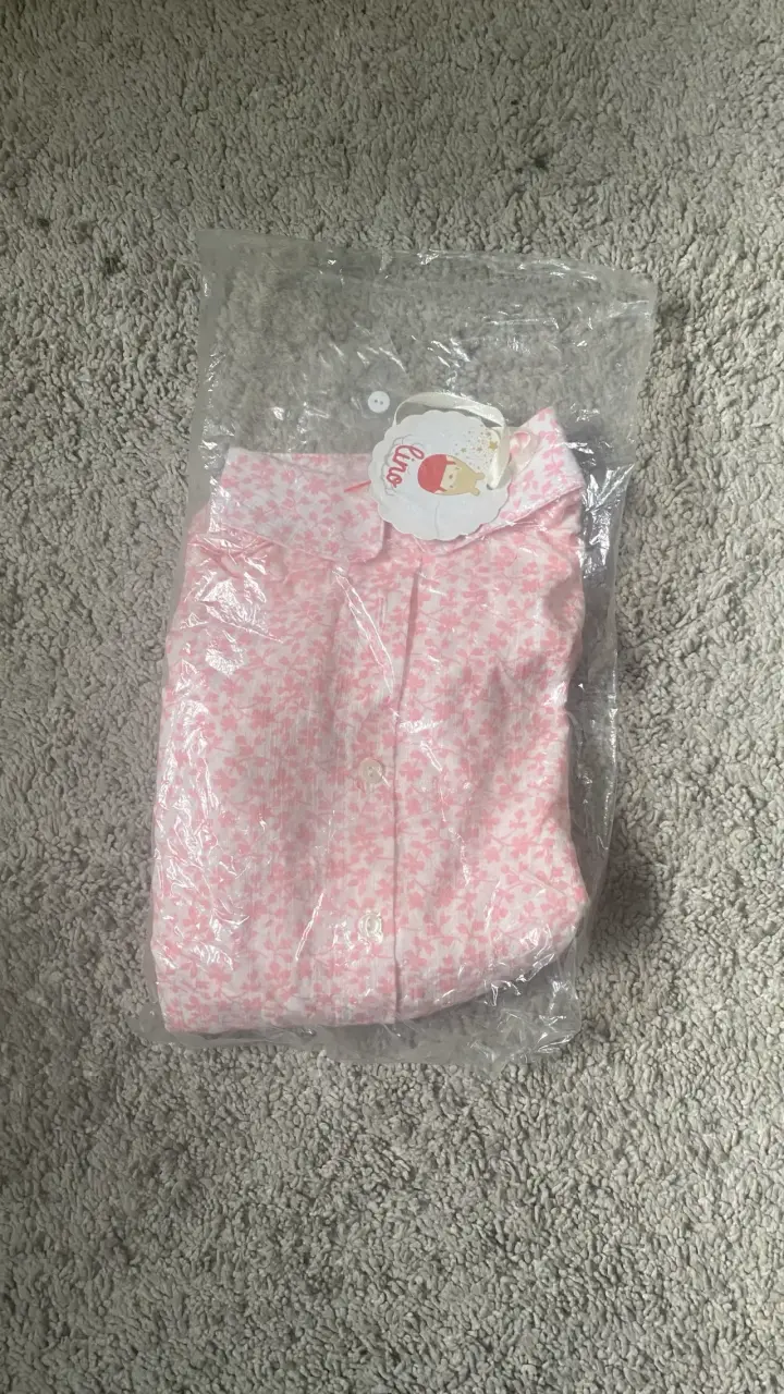 Camisa infantil rosada estampada - 1
