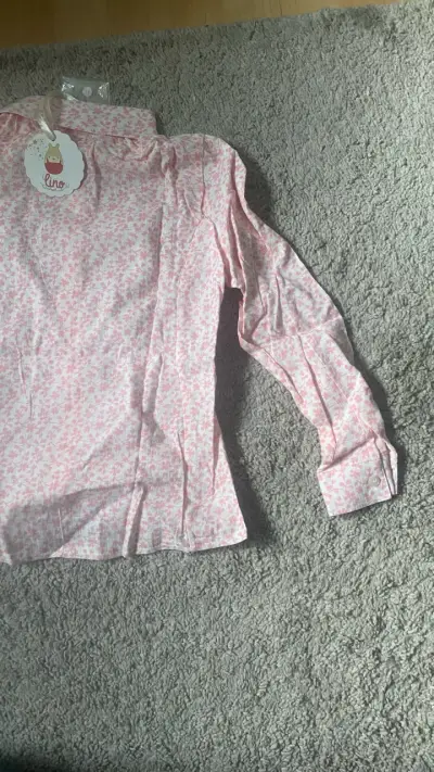 Camisa infantil rosada estampada - miniatura 2