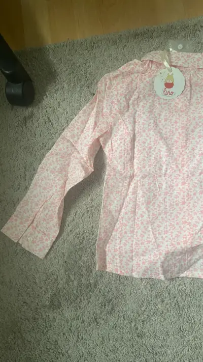 Camisa infantil rosada estampada - miniatura 3