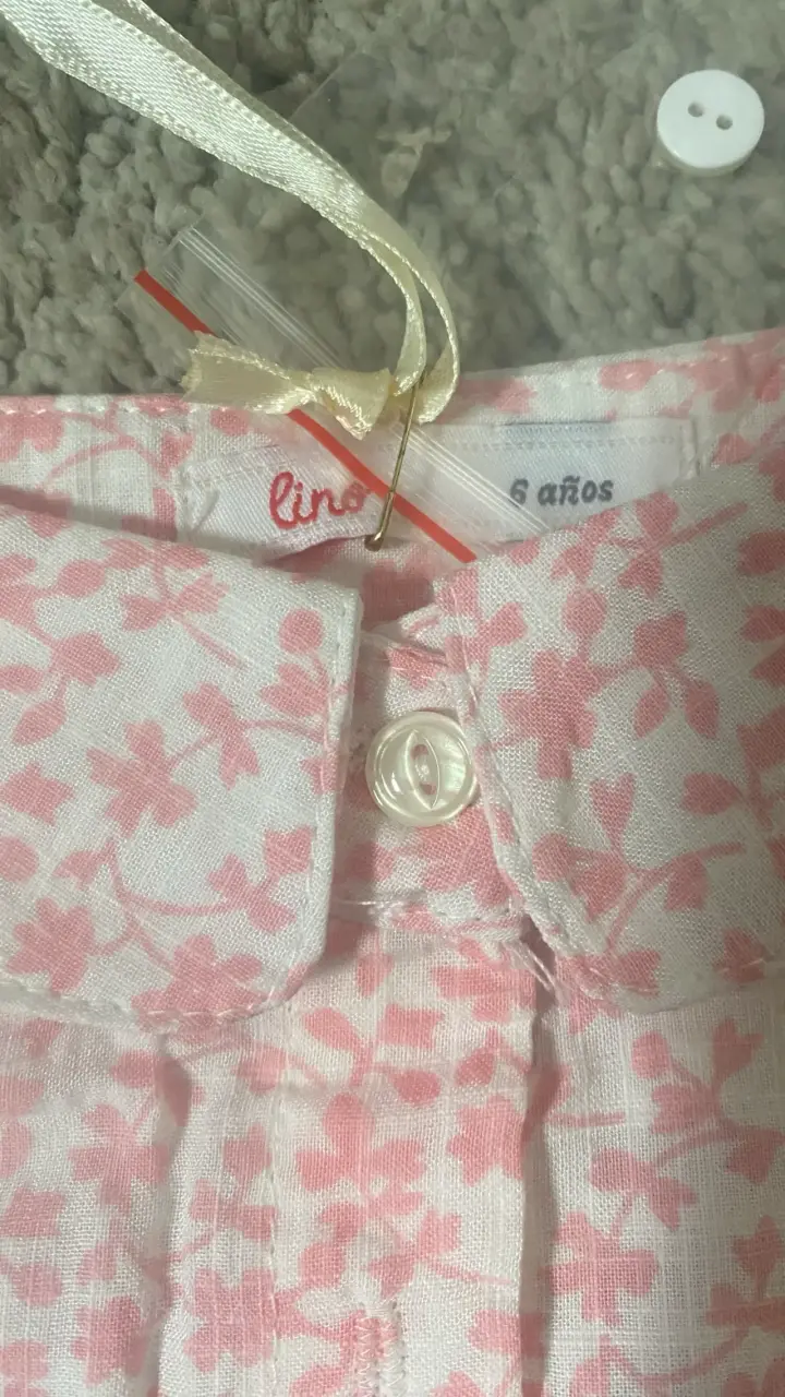 Camisa infantil rosada estampada - 5
