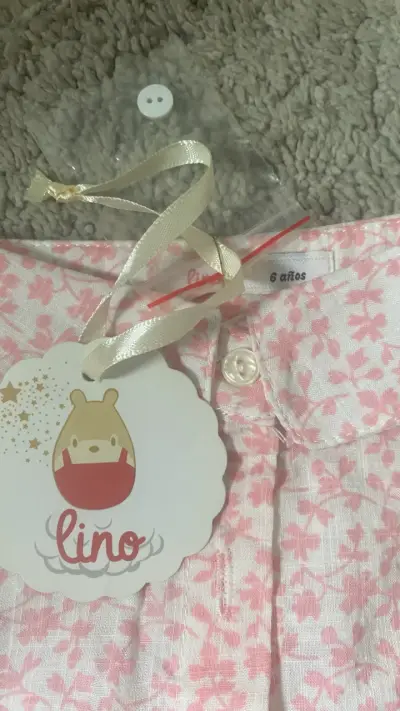 Camisa infantil rosada estampada - miniatura 6