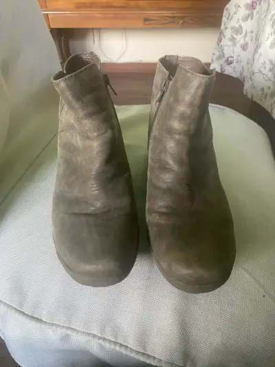 Botas de cuero reptil marrón - miniatura 1