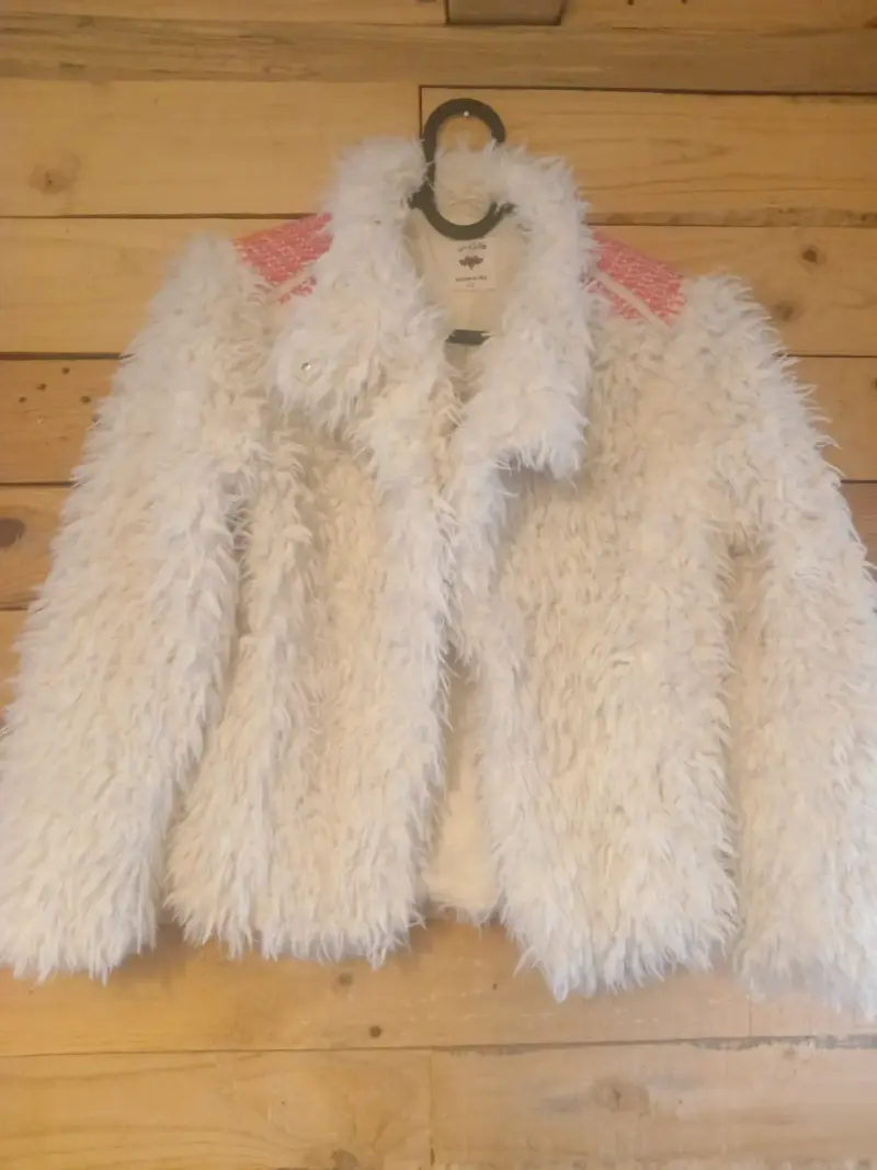 Chaqueta de peluche blanca - 1