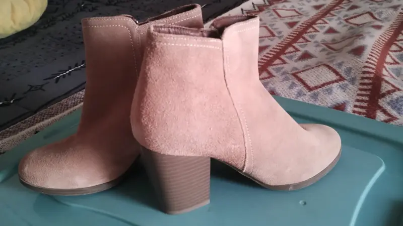 Botines de taco alto beige - 2