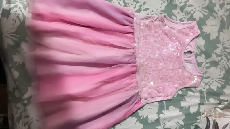 Vestido rosa con lentejuelas talla 3 - 2