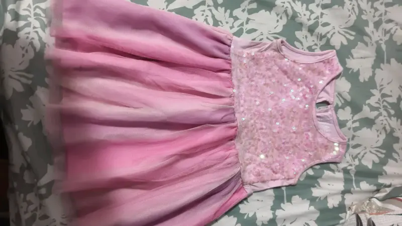 Vestido rosa con lentejuelas talla 3 - 3