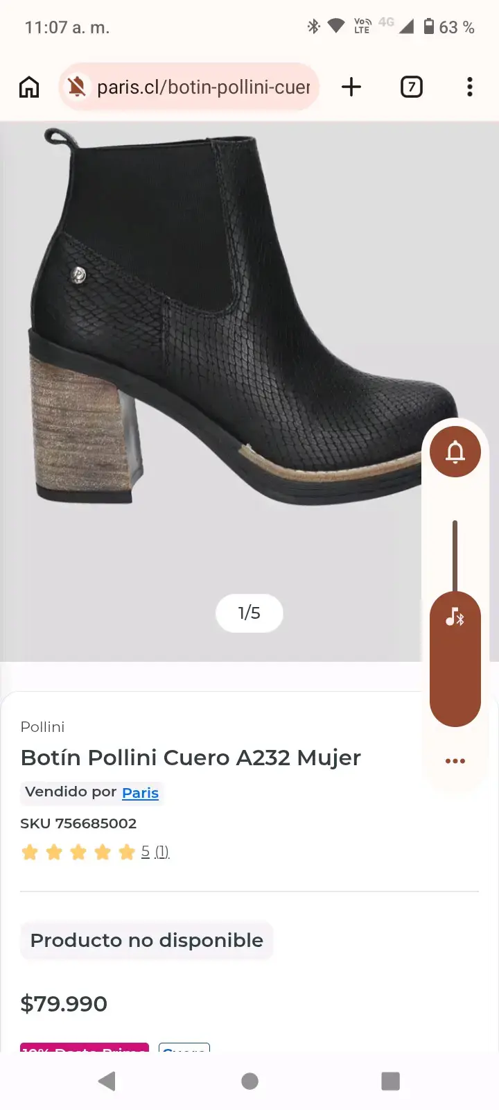 Botines negros de tacón ancho - 4