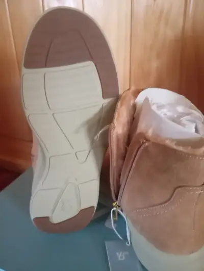 Botines beige con cierre - miniatura 3