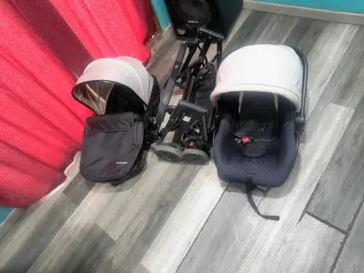 Coche de bebé con silla de auto - miniatura 1